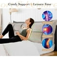 thumbnail image 2 of Large Headboard Pillow Double Pillow Design Resting Reading Pillow Bed Backrest Positioning Support Headboard Pillow Queen Soft Daybed Pillows,Beige, 2 of 12