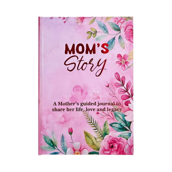 Orangide Mom's Guided Journal, Keepsake Notebook to Preserve Memories, Mother's Day Gift, Fill-in-the-Blank Prompts for Family Stories