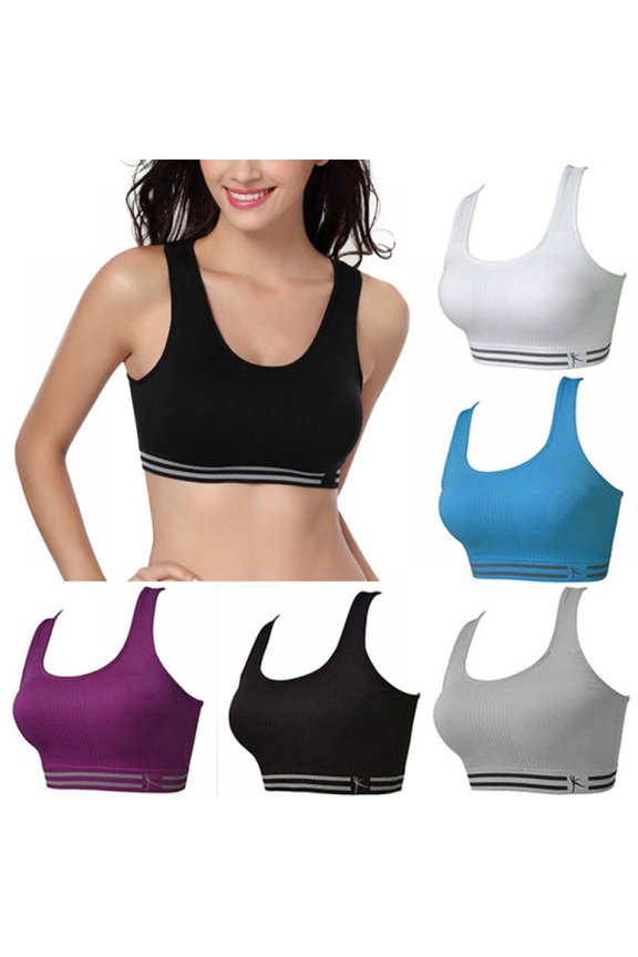 Women Quick Drying Sport Bra Padded Stretch Workout Fitness Bra Gym Training Running Tank Vest Underwear