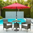 thumbnail image 2 of Abble 7.5ft Patio Umbrella with Crank Handle Outdoor Market Umbrella with 6 Sturdy Umbrella Ribs Waterproof for Garden Deck Backyard Pool, Red, 2 of 7