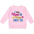 thumbnail image 2 of Inktastic My Nana and Papa Love Me with Hearts Toddler Sweatshirt, 2 of 4