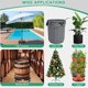 thumbnail image 4 of Carrito para plantas con ruedas, resistente, ajustable de 38 a 53 cm, carrito grande para torres de jardín verticales, jardineras verticales, base para sombrillas de patio, macetas y bote de basura., 4 of 7