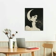 thumbnail image 3 of Nawypu Moon Woman Wall Art, Celestial Girl Neutral Wall Art, Abstract Women Art Print, Boho Decor, Minimalist Print, 3 of 5