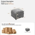 thumbnail image 3 of WUTUTUEE 27" Large Square Ottoman with Storage, Modern Chenille Gray Upholstered Footrest Coffee Table for Couch, Living Room, Bedroom, Entryway, with Anti-Slip Legs, 3 of 8