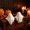 White-2PCS, variant on Light Up Ghost Figurine Halloween Tabletop Decor, Plastic Glowing Ghost Statue with Warm LED Eyes, Indoor Mantel Shelf Holiday Ornament