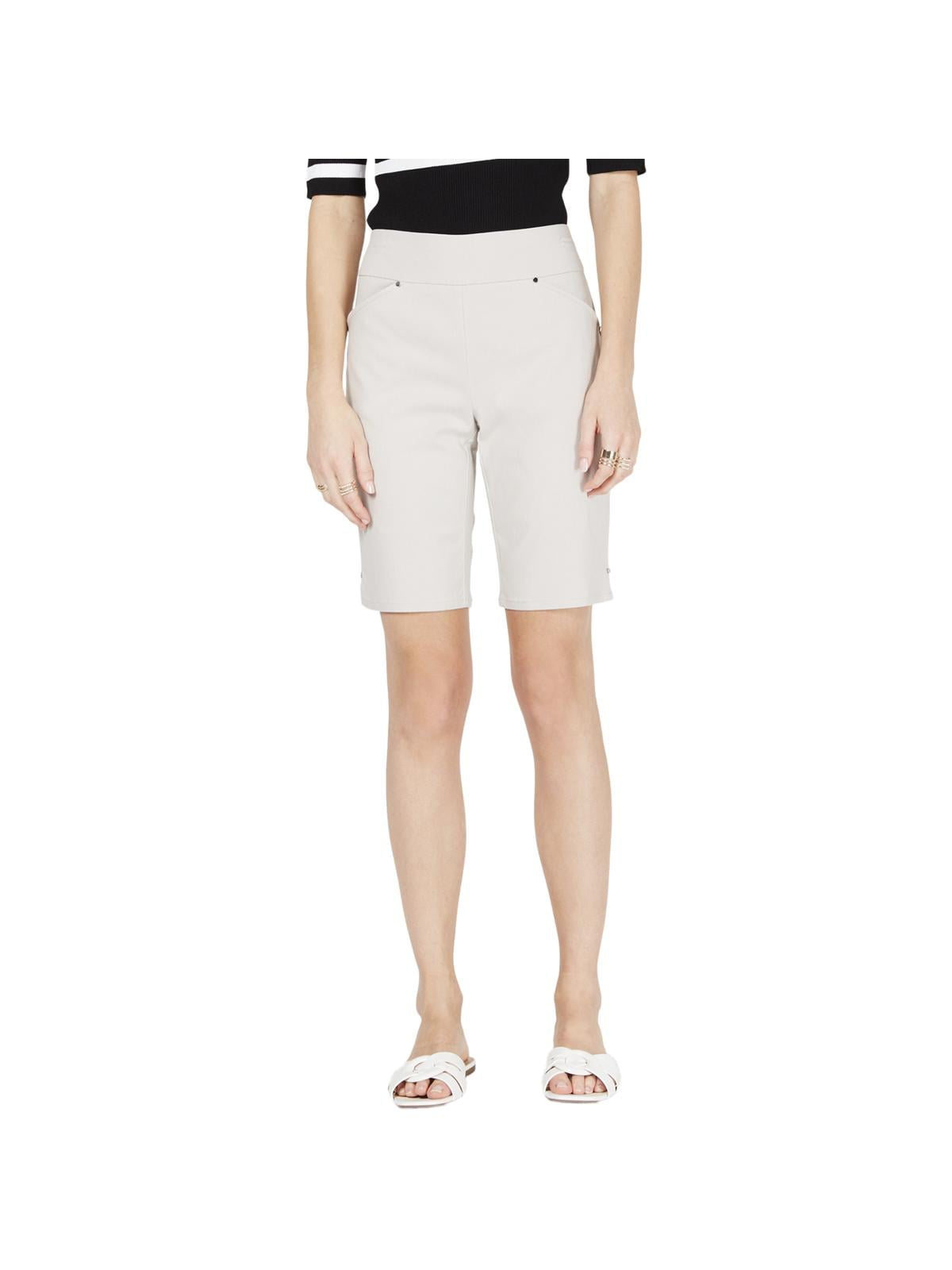 INC Womens Beige Pocketed Bermuda Shorts Size 16