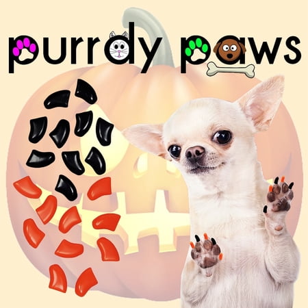 Halloween Combo - Purrdy Paws Soft Nail Caps for Medium Dog Nails
