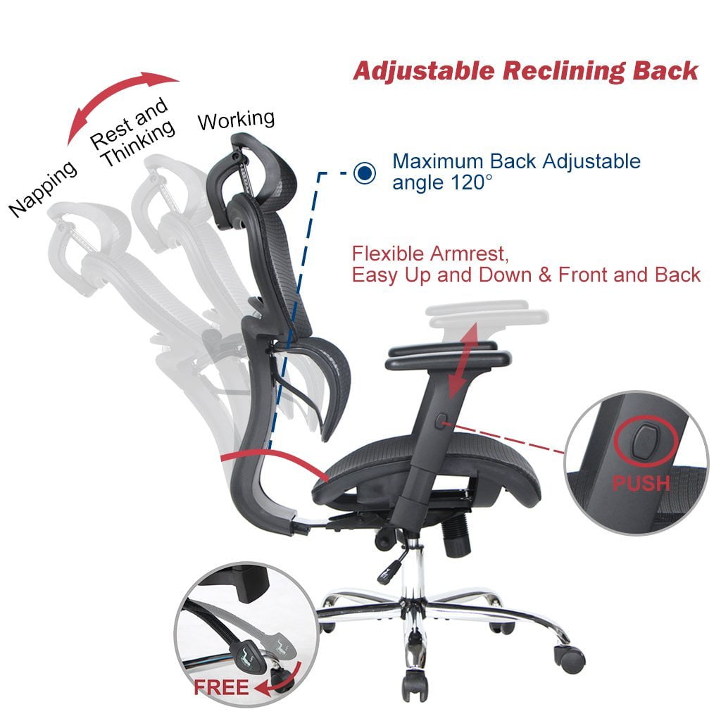 Viva Office High Back Mesh Executive Chair With Adjule Headrest Viva Office High Back Mesh Executive Chair With Adjule Headrest And Armrest Com