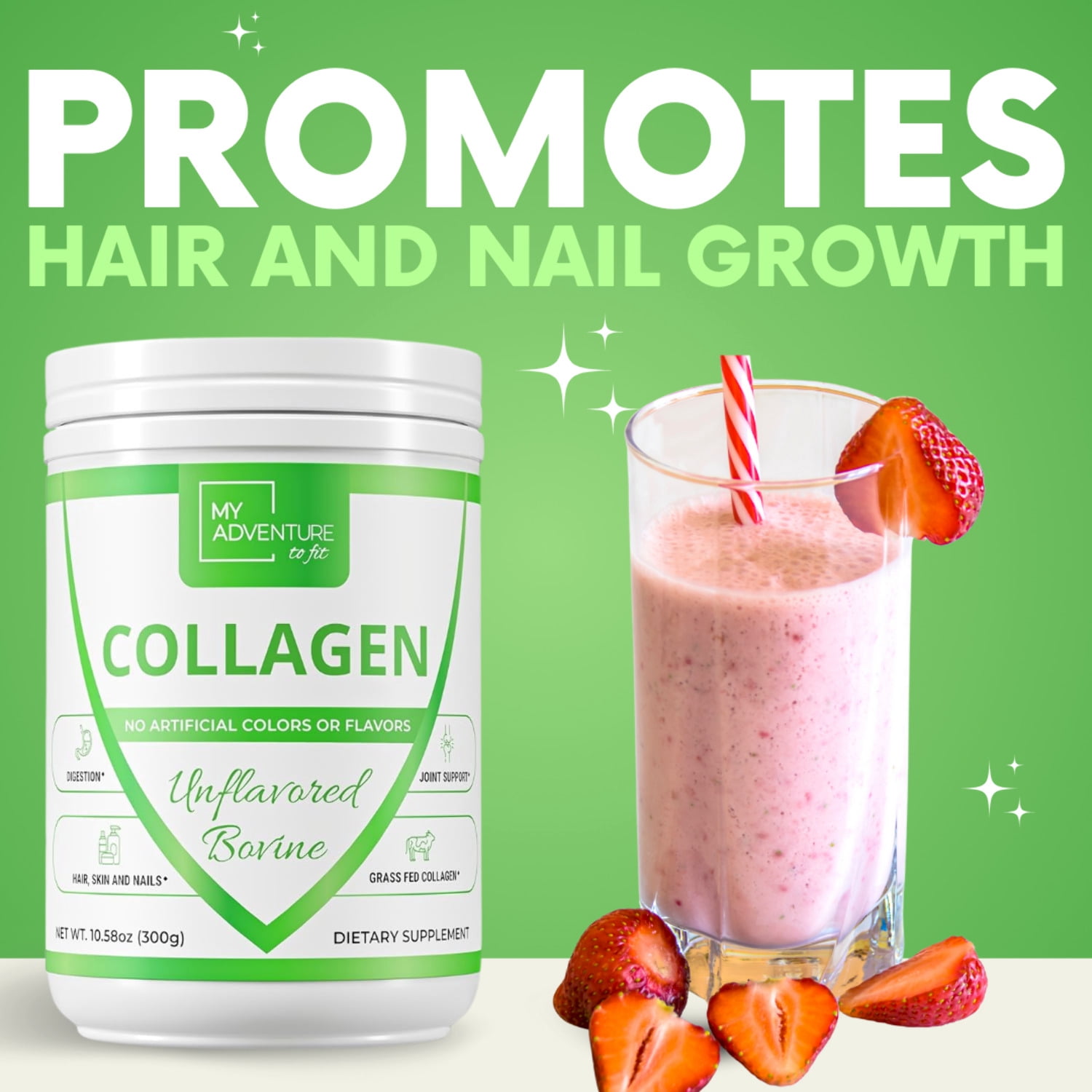 Collagen - Grass Fed Bovine | Unflavored Protein for Skin, Hair, Nails  Joints