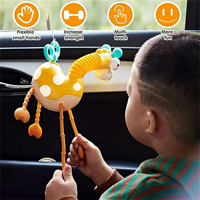 Baby Sensory Toys For Toddlers 1-3, Flying Saucer Shape Silicone Pull  String Activity Toy for Babies18 Months+, Developing Fine Motor Skills Toys,  Toddlers Travel Toys Montessori Toys Birthday Gifts 