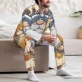 thumbnail image 7 of Cauagu Hello Summer Cute Gnome Print Men's Long-Sleeve Pajama Set,Soft Button-Front 2Pjs for Men Long Sleeve Men’s Sleepwear-XX-Large, 7 of 7