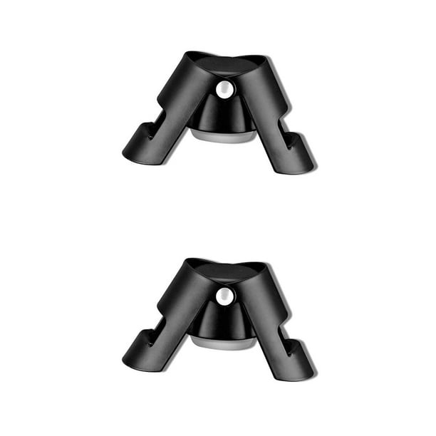 Tapón de botella de vino espumoso corcho divertido Yuarrent 2piezas Negro