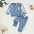 thumbnail image 2 of Kogui Toddler Girl Long Pants Outfit Toddler Baby Girl Fall Clothes Outfit Cute Sweatshirts + Pants Set 6 12 Months (Blue,6-12 Months), 2 of 4