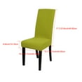 thumbnail image 3 of PiccoCasa 4Pcs Knit Jacquard Chair Slipcovers Thicker Dining Seat Protectors Yellow Green, 3 of 6