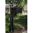 Gibraltar Mailboxes Stratford Medium Black Plastic AllinOne Outside