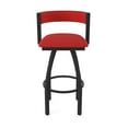 thumbnail image 5 of 861 Artemis 25" Swivel Counter Stool with Black Wrinkle Finish and Canter Red Seat and Back, 5 of 5