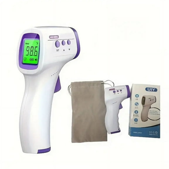 Infrared Digital Body Thermometer, 3 Colors Backlight, 50 Memories Recall, All Ages