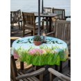 thumbnail image 2 of Outdoor Tablecloth with Umbrella Hole Zipper Blue Green Easter Round Tablecloth 60" Waterproof Outside Table Cloth Spring Colorful Eggs Grass Sky Nature Patio Table Cover Tablecloths for Picnic Party, 2 of 8