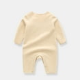 thumbnail image 2 of aidice Toddler Baby Clothes Unisex Comfy Cotton Onesie Solid Color Infant Long Sleeve Newborn Clothes, 2 of 2