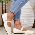 thumbnail image 4 of longantii Mary Jane Shoes Women Slip on Dressy Flats Shoes for Women 2026 Comfort Non-Slip Flats for School Formal Walking White, 4 of 7