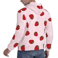 thumbnail image 3 of KLL Strawberry Print Mens Hoodie Long Sleeve Casual Pullover Hooded Sweatshirt Fashion Drawstring Hoodies with Pocket-4X-Large, 3 of 6