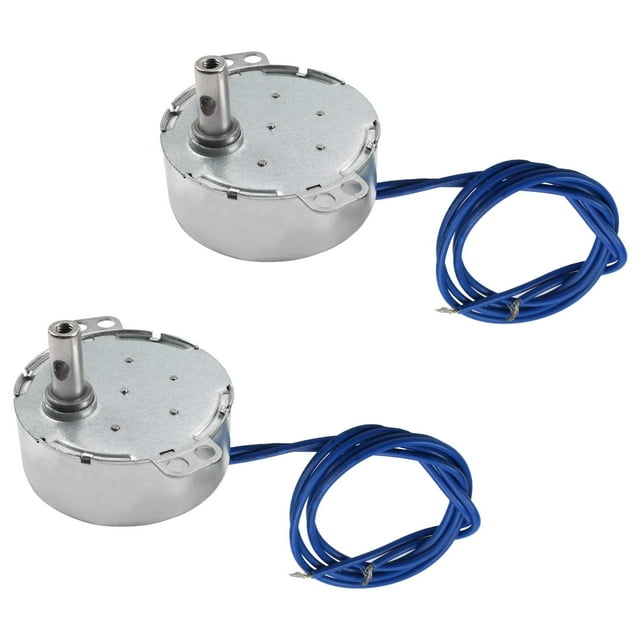 HUGFEGWE 2Pcs Synchronous Motor Electric Synchron Motor AC 110V 15-18RPM 4W CW Turntable Motor Cup Turner Motor for Hand-Made,School Project,Model or Guide U2536-19464