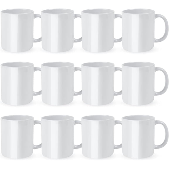 HTVRONT Sublimation Mugs Blank 11 oz - 12 Pack Tazas Para Sublimacion - Sublimation Coffee Mugs