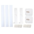 thumbnail image 5 of Unique Bargains 1 Set Wall Mounted Towel Shoe Rack Organizer for Bathroom Kitchen No Drill White 27.56"x2.95"x2.36", 5 of 7