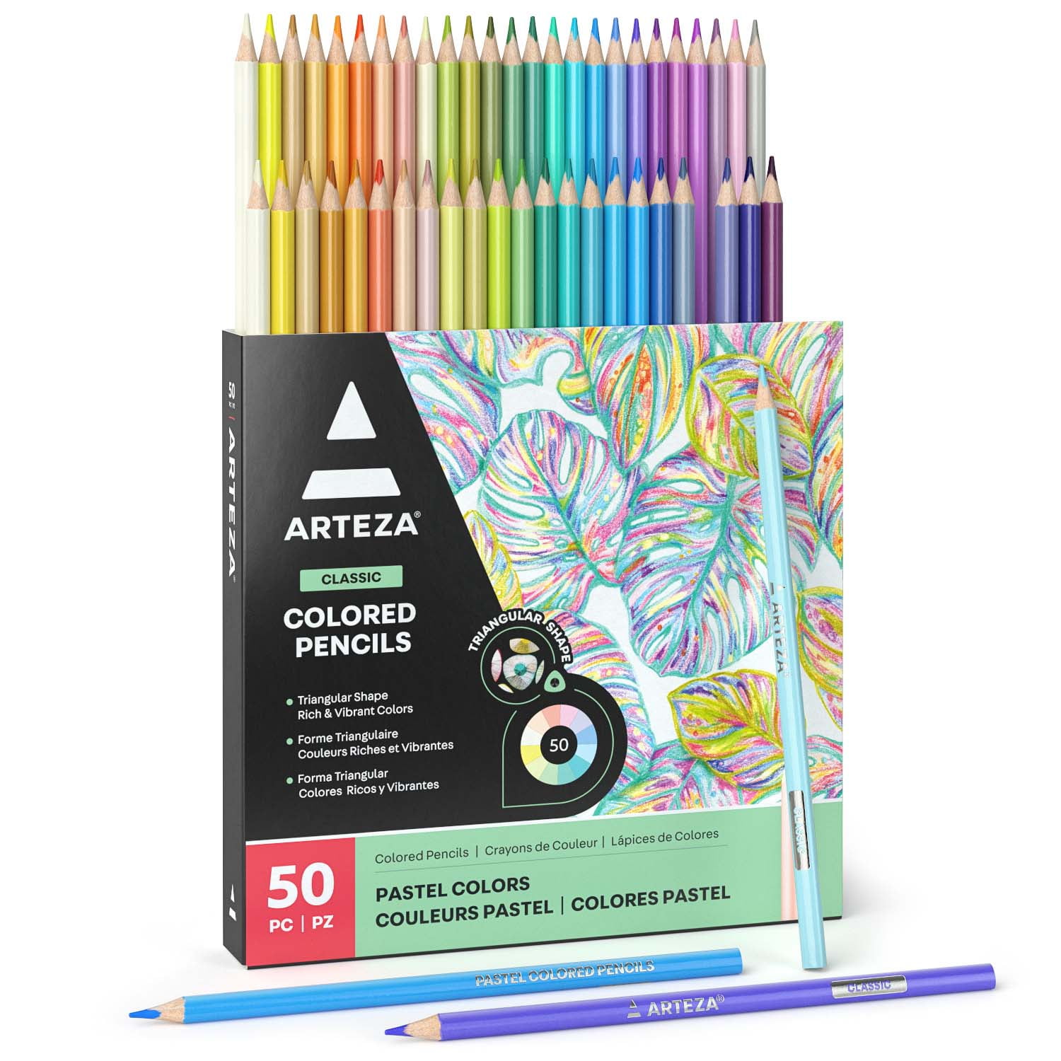 Lot de 24 Intense Couleur Métallique Artiste Crayons couleurs assort Art Draw 