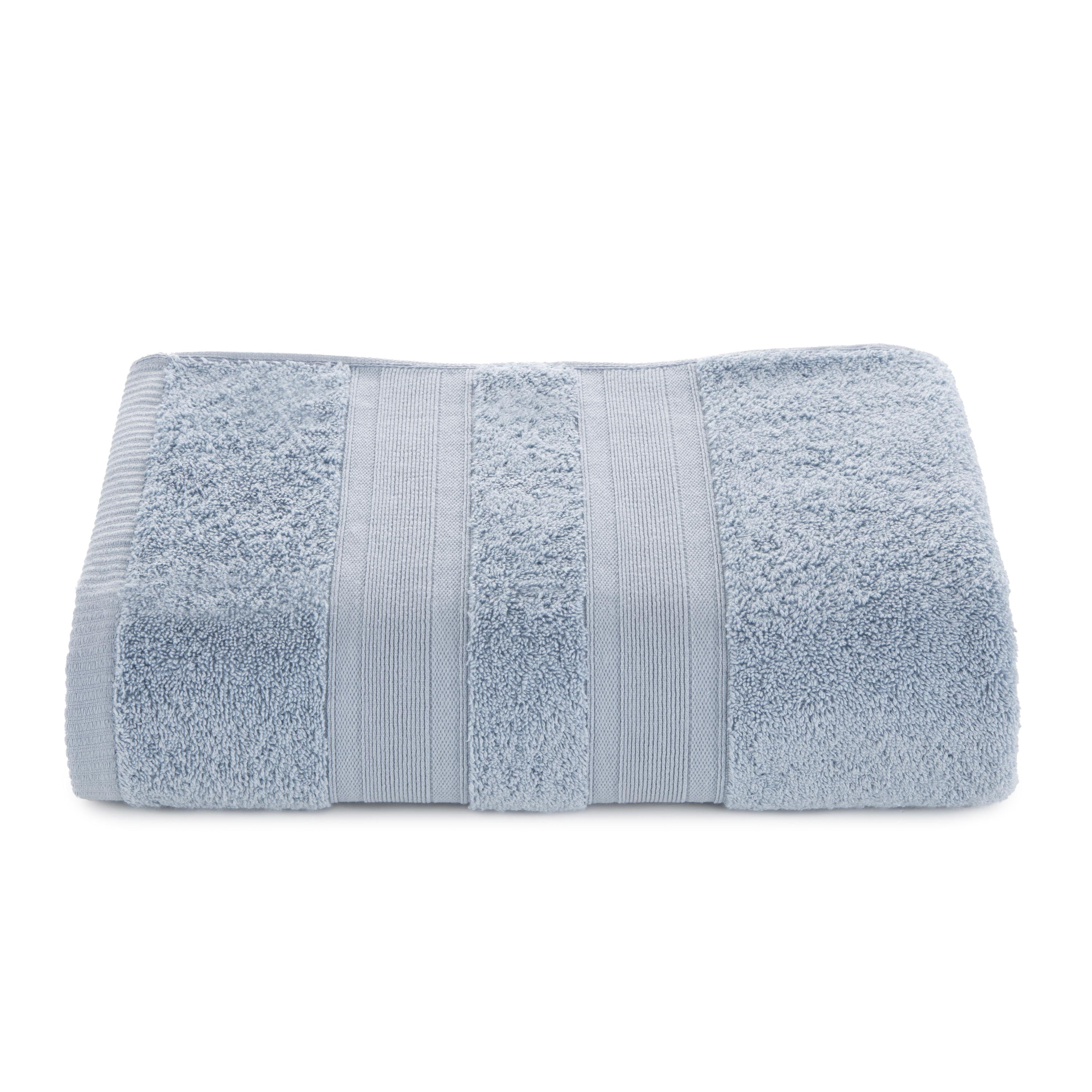 Martex Clean Essentials 6-Piece Cotton Towel Set, Low Lint & Highly Absorbent, Blue