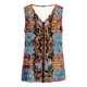 thumbnail image 4 of Mujeres sin mangas Tops verano no posicionado impreso rayas V-cuello capa base blusa casual, Mujeres V-cuello de verano Tops, 4 of 6