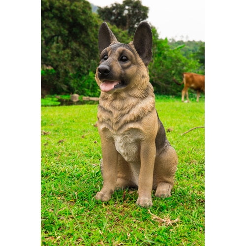 Hi-Line Gift 87766-S Small German Shepherd Sitting Statue