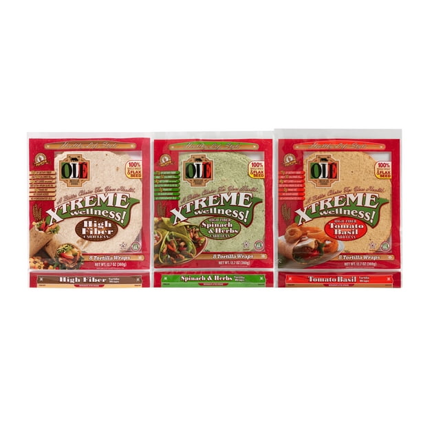 Ole Xtreme Wellness Tortilla Variety Pack 24 Keto Friendly Tortillas