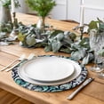thumbnail image 6 of Round Placemats Abstract Hand Drawn 15 inch Set of 2 Table Mats for Dining Table Green Floral Heat Resistant Non-Slip Kitchen & Home Decorative Place Mat Set, 6 of 8
