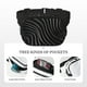 thumbnail image 5 of Fotbe Abstract Black And White Waves Cangurera Cuadrada con Estampado de Doble Capa, Bolsa de Cintura Ajustable Mini para Hombres y Mujeres, 5 of 9