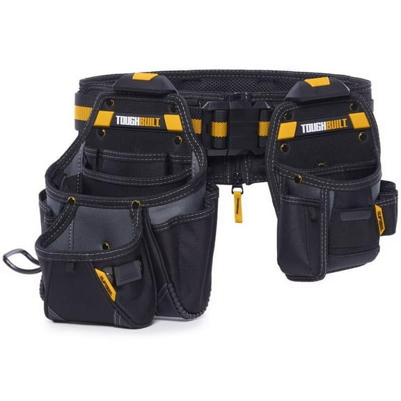 ToughBuilt Adjustable Pocket Tool Belt, Polyester, 20.5 in, 3.75 lb