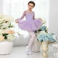 thumbnail image 5 of Children Girls Lace Long Sleeve Ballet Latin Proctice Dress Dancewear Costumes,4-14Y, 5 of 8