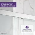 thumbnail image 3 of Halberd Series 59-60"W x 72"H Sliding Framed Shower Door in Polished Chrome with Tsunami Guard Tempered Glass, 3 of 10