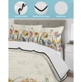 thumbnail image 4 of Quilts Twin Size, Colorful Flowers Soft Comforter Bedding Set for Bed, Spring Botanical Wild Florals Herbs Lightweight Quilted Bedspread with Pillow Cover(2 Pieces) for All Season, 68x86 Inch, 4 of 6