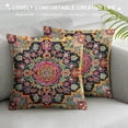 thumbnail image 3 of PRATYUS Boho Vintage Throw Pillow Cover Carpet Pattern Antique Ethnic Decorative Orange Pillow Cases Home Decor Square Pillowcase 20x20in, 3 of 5