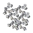 thumbnail image 2 of Pulsera de cuentas de flores para mujer, 100 piezas, transparente, hecha a mano, para regalar Gris, 2 of 9