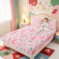 thumbnail image 2 of Manfei Cute Animals Fitted Sheet Full,Christmas Print Bed Set,3-Piece,1 Fitted Sheet and 2 Pillowcases, 2 of 6
