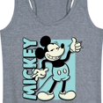 thumbnail image 3 of Mickey & Friends - Mickey Light Blue Vintage - Women's Racerback Tank Top, 3 of 5