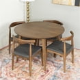 thumbnail image 2 of Pemberly Row 5-Piece Mid-Century Solid Wood Dining Set with 4 Chairs in Gray, 2 of 6
