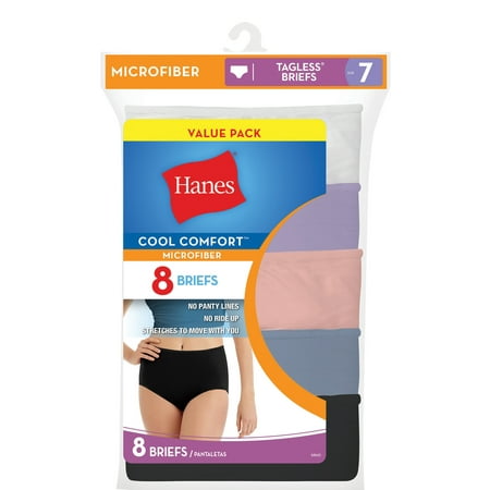 Hanes Hanes Women S Cool Comfort Microfiber Brief 8 Pack