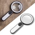 thumbnail image 1 of Magnifying Glass, 21LED Ergonomic Handle Rechargeable Magnifying Glass ABS Touch Switch  For Living Room Black White, 1 of 8