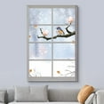 thumbnail image 3 of wall26 Canvas Print Wall Art Window View Finch Birds Cherry Blossom Winter Tree Wilderness Nature Illustrations Realism Scenic Landscape Colorful Multicolor for Living Room, Bedroom, Office - 32&quot, 3 of 5