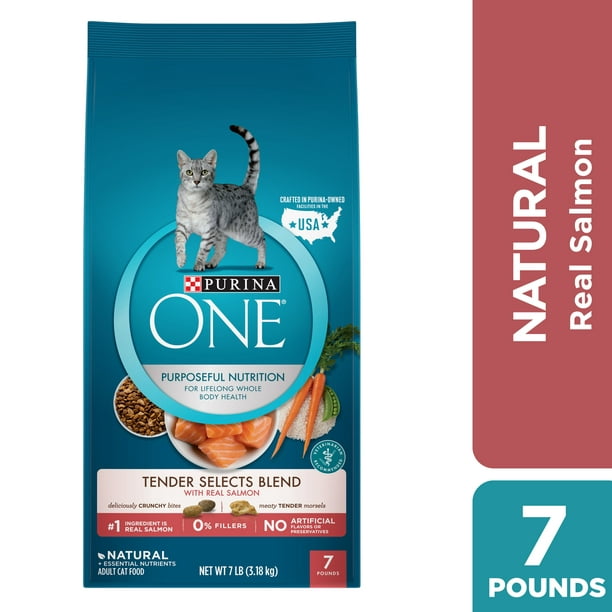 Purina ONE Natural Dry Cat Food, Tender Selects Blend With ...