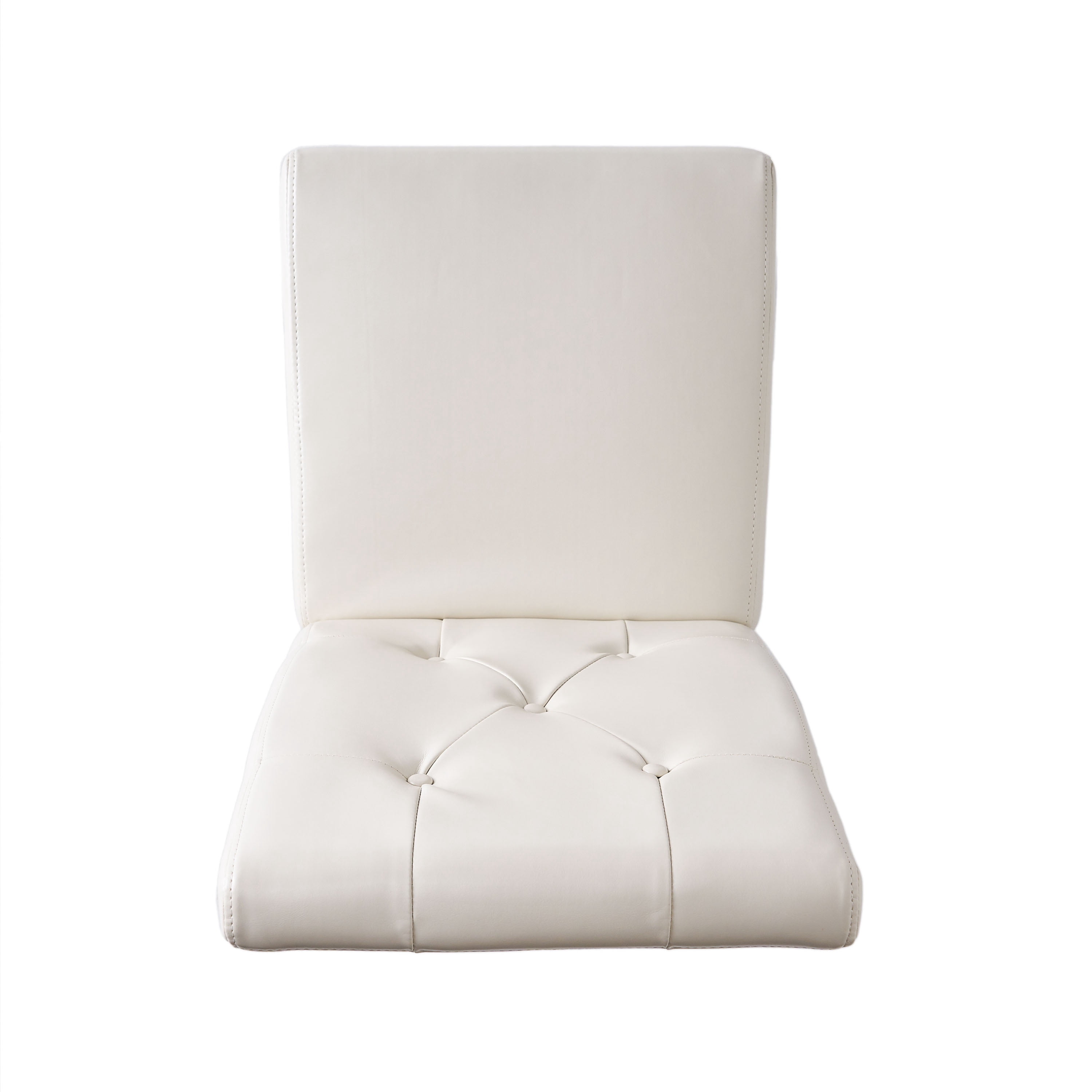 Noble House Wilson Contemporary Bonded Leather Dining Chair, Set of 2, Ivory