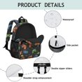 thumbnail image 3 of Game Controller Black Pattern Backpack for School, Cute School Bag with Adjustable Shoulder Straps and Padded Back, 15"x11.42"x5.5", 3 of 4